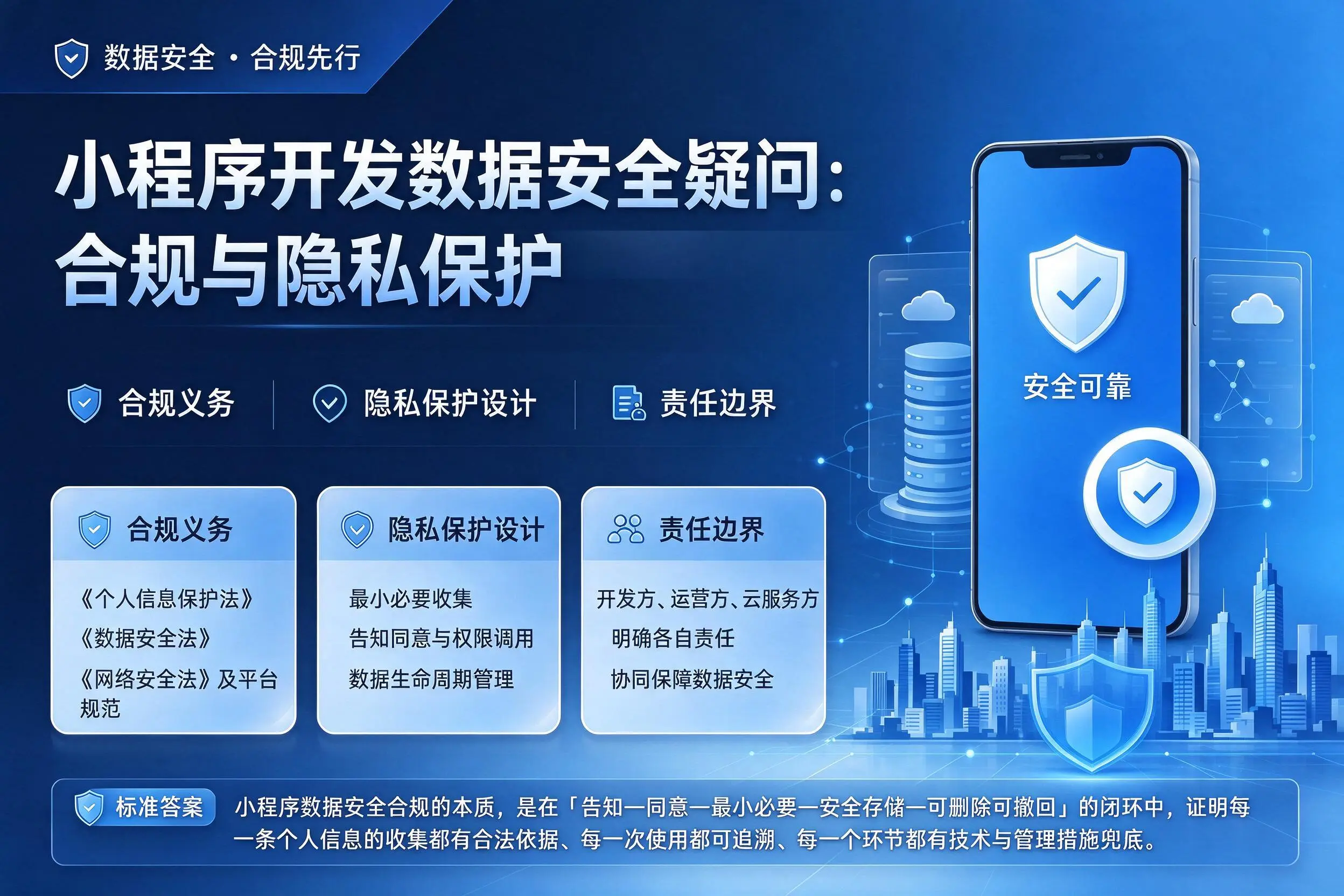 海南小程序开发数据安全疑问：合规与隐私保护