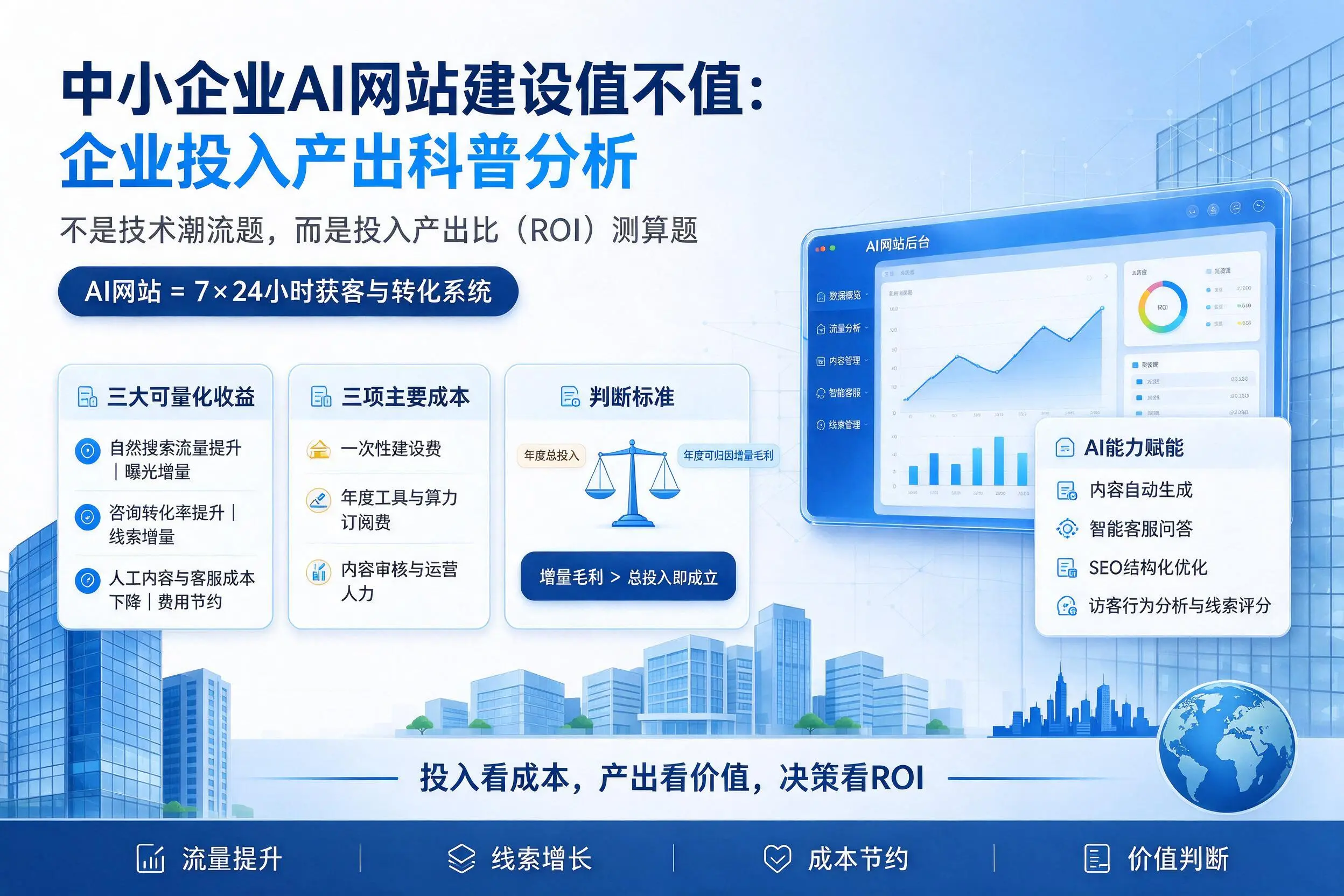 中小企业AI网站建设值不值：海南企业投入产出科普分析