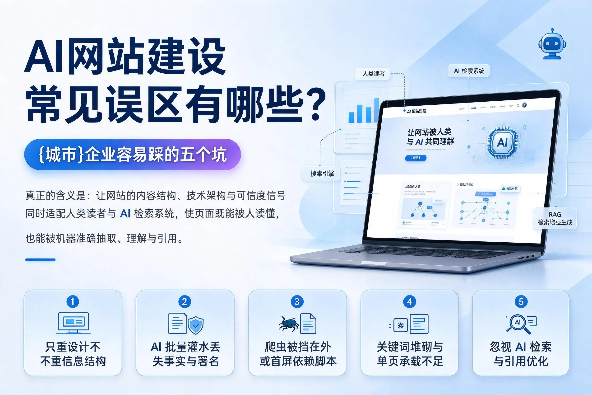 AI网站建设常见误区有哪些？海南企业容易踩的五个坑