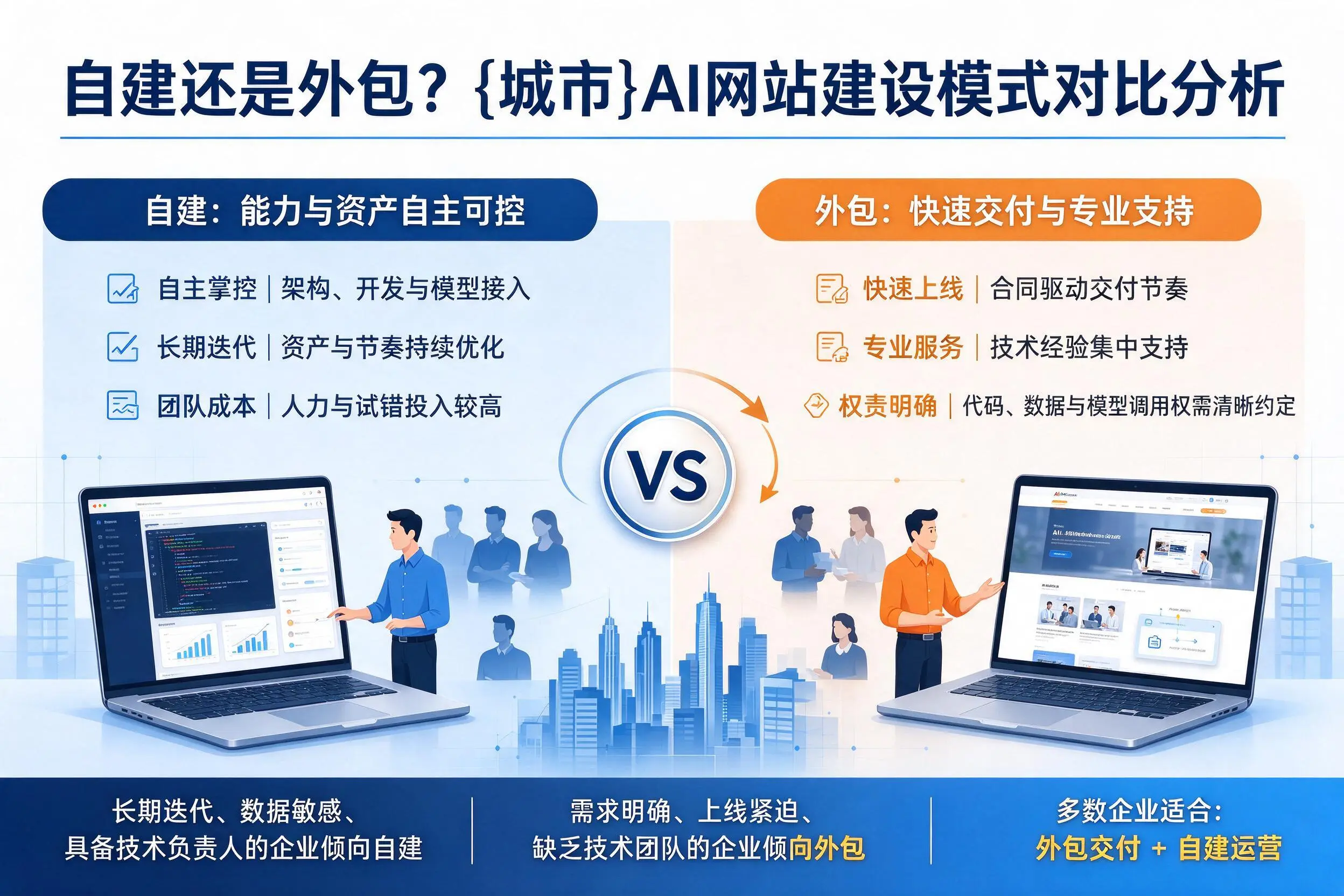 自建还是外包?海南AI网站建设模式对比分析