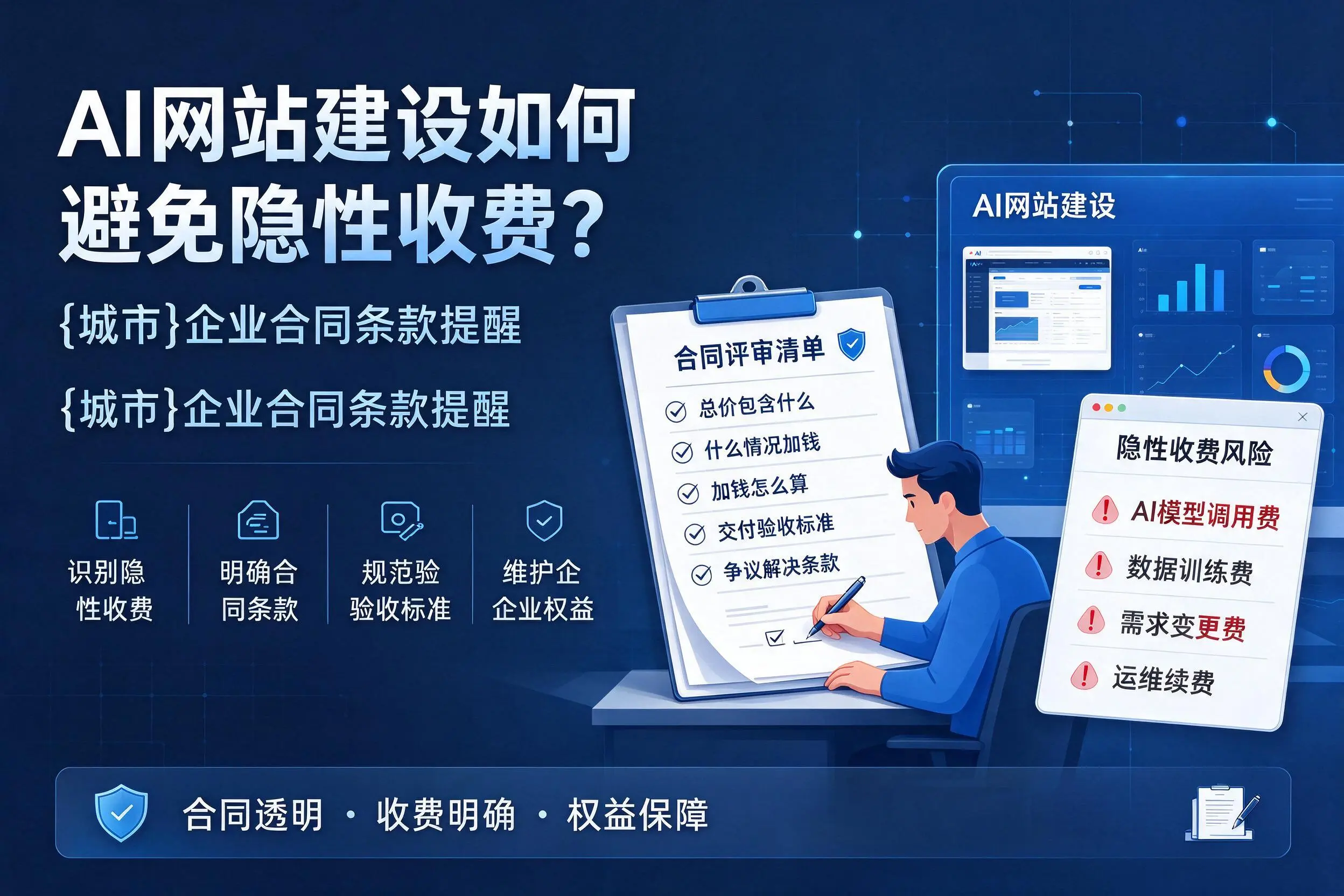 AI网站建设如何避免隐性收费?海南企业合同条款提醒